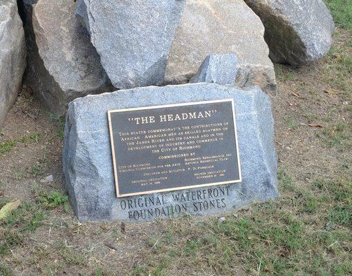 The Headman Statue, Brown's Island, Richmond VA