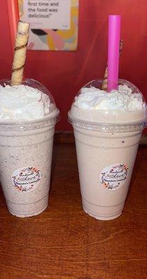 Oreo and chocolate shakes