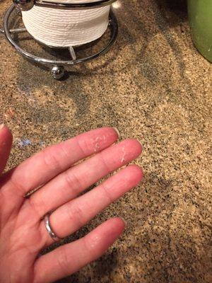 Kitchen counters not cleaned