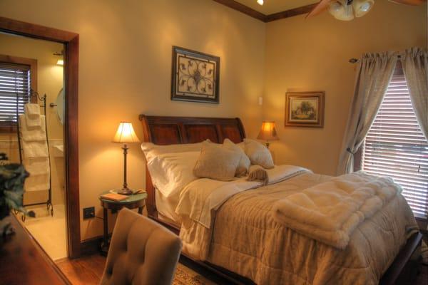 One of the five guest rooms available at The Thornton Inn.  All rooms include private bath and wall mounted TV.