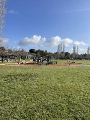 Green fields and playground!