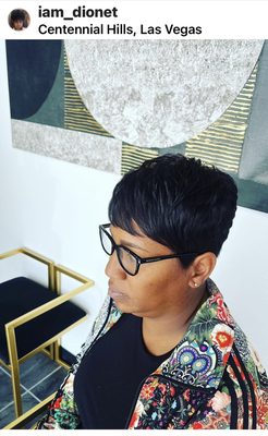 Layered short pixie cut