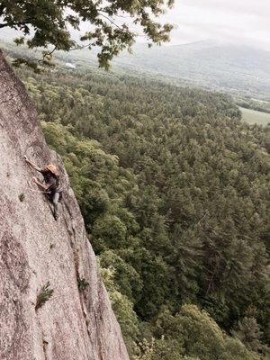 The amazing Cathedral Ledge - just minutes from the IMCS office in North Conway, New Hampshire.