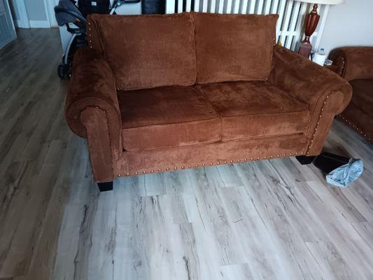 Finished steemed cleaned sofa photo