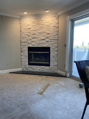 Fireplace! Awaiting flooring.