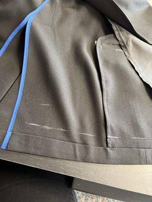 Mens suit alterations (hemming)