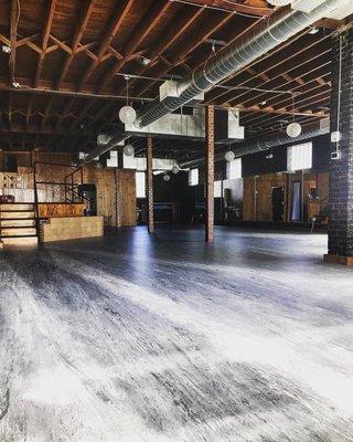 Our fresh sprung dance floor.