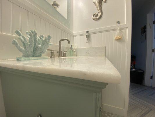 Beautiful new sink countertop installed