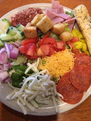 Salad from the lunch buffet.