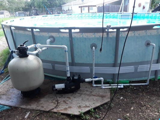 Also for the Intex and Coleman Pool owners I work on those as well and can hook real pumps and filters up.