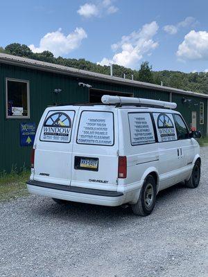 Custom window perf van decals.