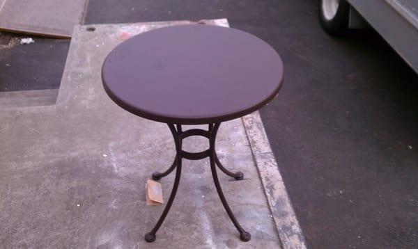 Patio table sand blasted and powdercoated to like new condition