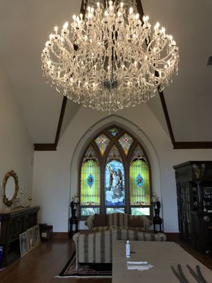 Church-to-Residential conversion- custom insulated glass and framing system; glass restoration