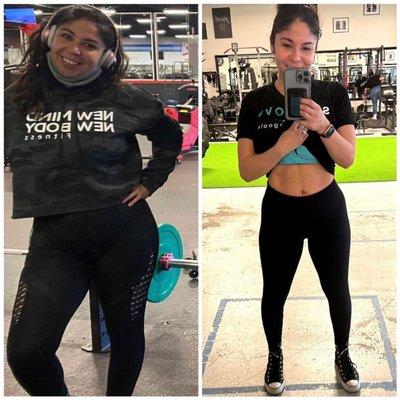 Weight loss, before and after comparison, better health