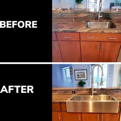 We specialize in all types of different situations, Get that new modern sink of your dreams!