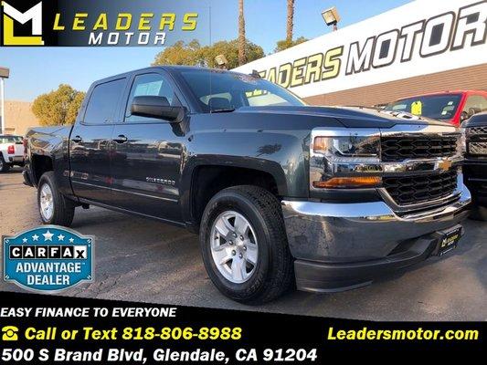 2017 CHEVROLET SILVERADO 1500 LT V8 USED TRUCK LOW MILEAGE FACTORY WARRANTY WWW.LEADERSMOTOR.COM