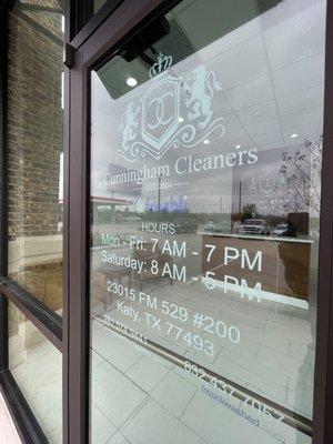 Cunningham Cleaners Front Door