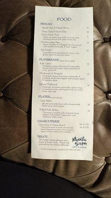 Food menu