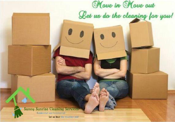 Move in or Move out services. Let us do the cleaning for you.