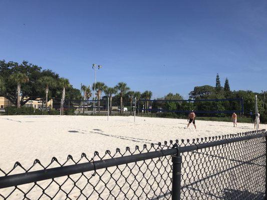 Volleyball courts. 2 on each side