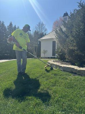 Trimming up the edges to the correct height