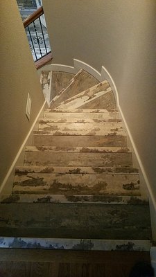 Renewed and redone staircase.