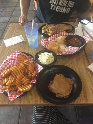 Baked Steak special with sides