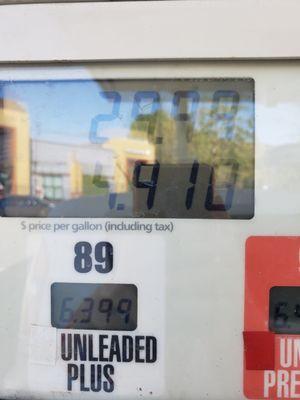 Be aware the pumps stop at .99 instead of the whole dollar amount you requested.