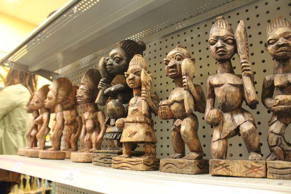 Custom carved Orisa statues from Nigeria