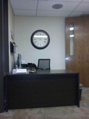 Reception desk.