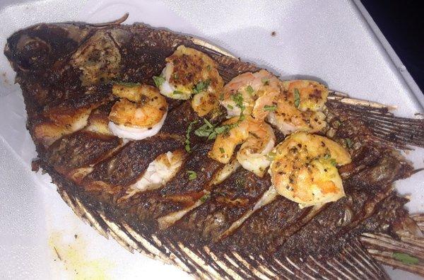 Whole Fish w/ Shrimp