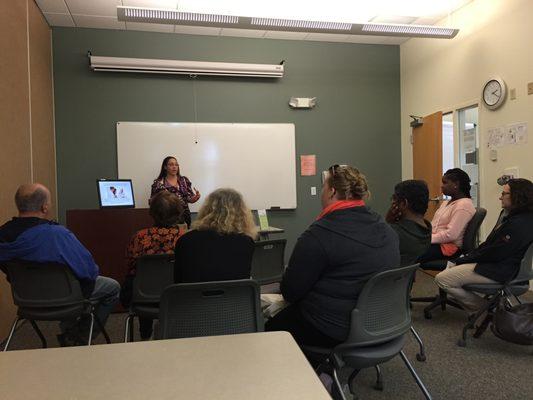 Working with a grief support group to help them and teach how to get closure from the loss of a loved one.