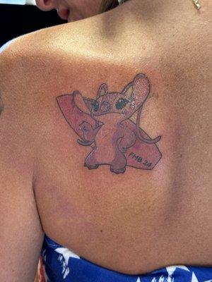 Angel "Stitch" tattoo