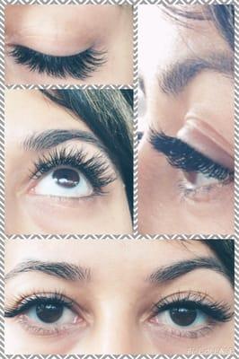 Dramatic set of mink lashes.