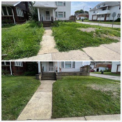 Before and After. Now, Trim, and Edged.