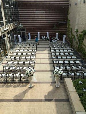 Our courtyard, the ideal space for wedding ceremonies, outdoor functions, and more.