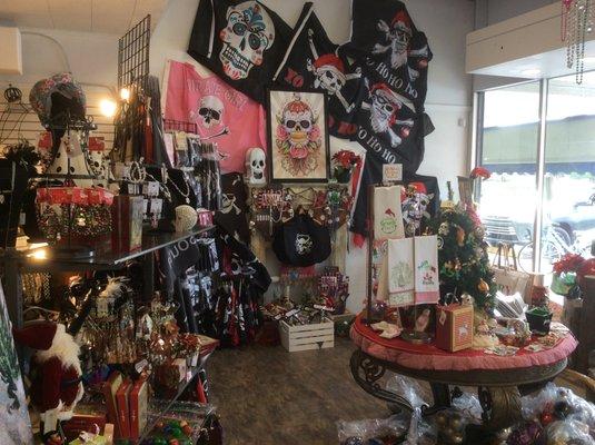 Gasparilla is huge in Tampa
 We sell pirate,skull jewelry, flags,purses, clothes, hats, costumes