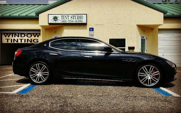 Maserati Ghibli in for some ceramic tint! Tintstudiotampa.com