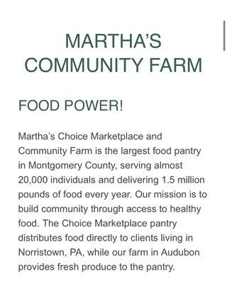 Martha's Choice Marketplace and Community Farm