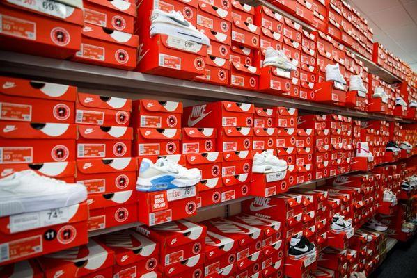 Athletic Shoes Section of Store