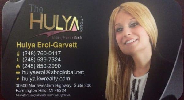 New cards! New polished look! Remember to call The HULYA Group for all your real estate needs!