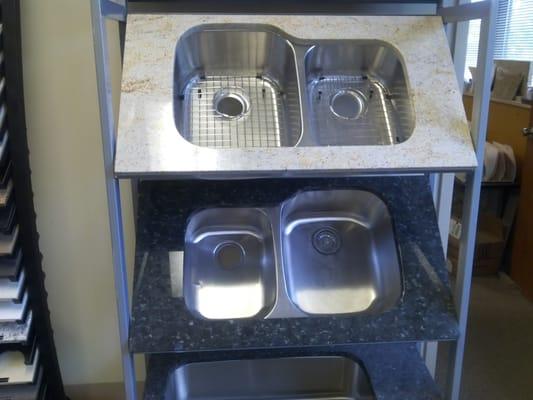 Marble and granite counter sinks