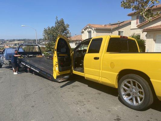 Life saver Larry taking care of my truck.  I know it's in good hands