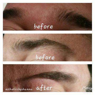 Before and After Brow Wax