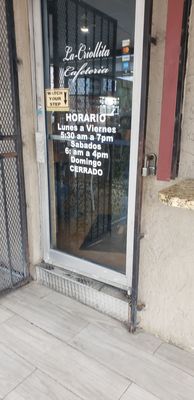 Door with hours