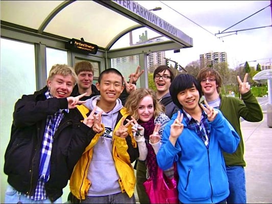 WSA Upper School students on a college tour in Oregon.