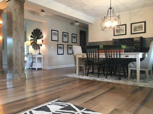 Wide plank engineered hardwood floors are totally timeless AND resilient!