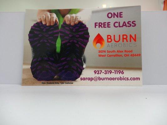 Say you saw this postcard on Yelp for a free class!