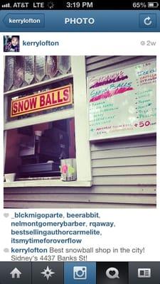 Our first location! Where we made our mark in snowball history!!