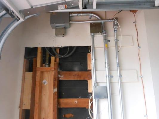 Electrical Conduit Layout Inside Garage